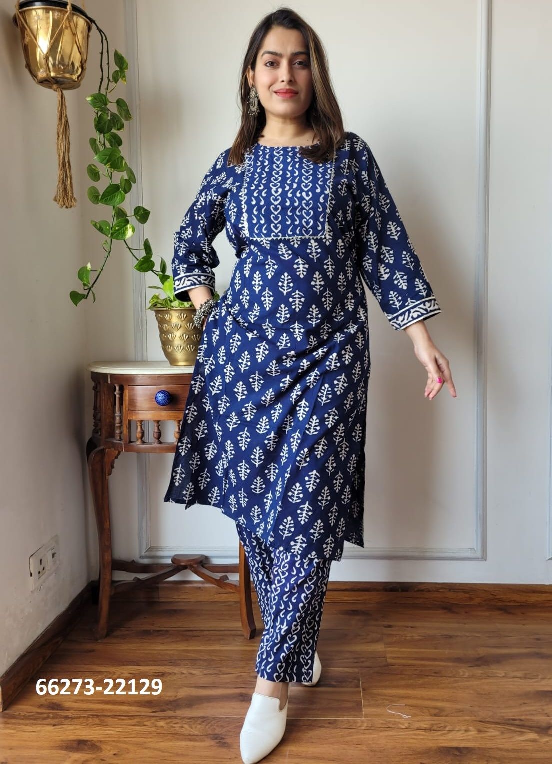 HAND BLOCK PRINTED CO-ORD SETS 8 - Catalog # 66273 (Set of 10 Tops With Bottoms)