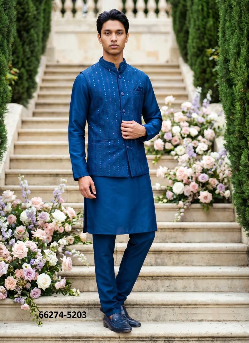 WEDDING COLLECTION 52 - Catalog # 66274 (Set of 5 Men's Ethnic Wear) WEDDING COLLECTION 52 - Catalog # 66274 (Set of 5 Men's Ethnic Wear)