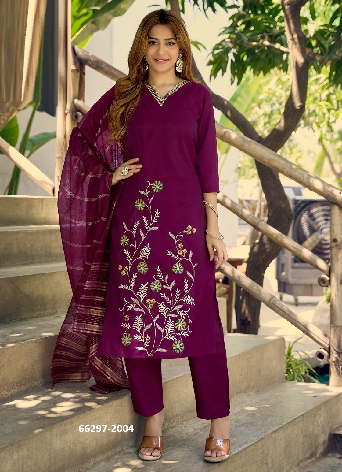 RAAHI 2 - Catalog # 66297 (Set of 8 Readymade Salwar Suits)