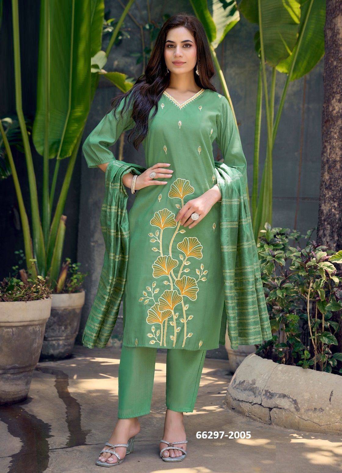 RAAHI 2 - Catalog # 66297 (Set of 8 Readymade Salwar Suits)