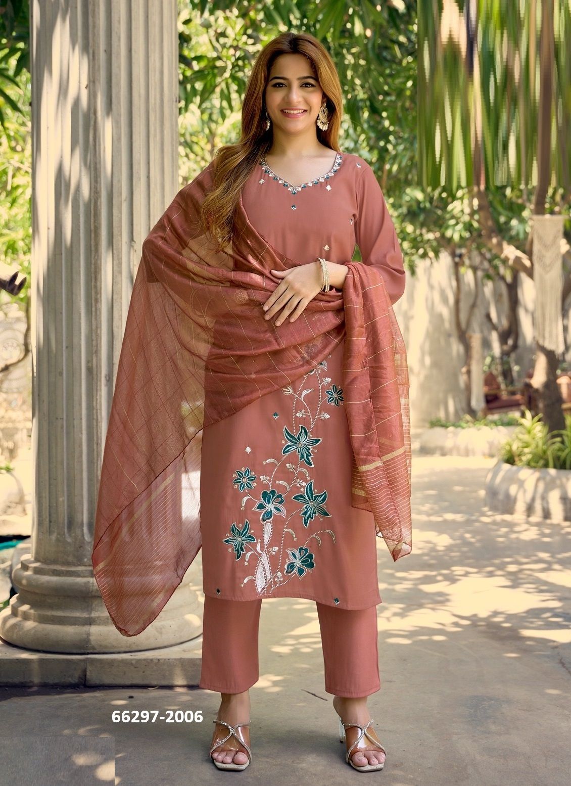 RAAHI 2 - Catalog # 66297 (Set of 8 Readymade Salwar Suits)