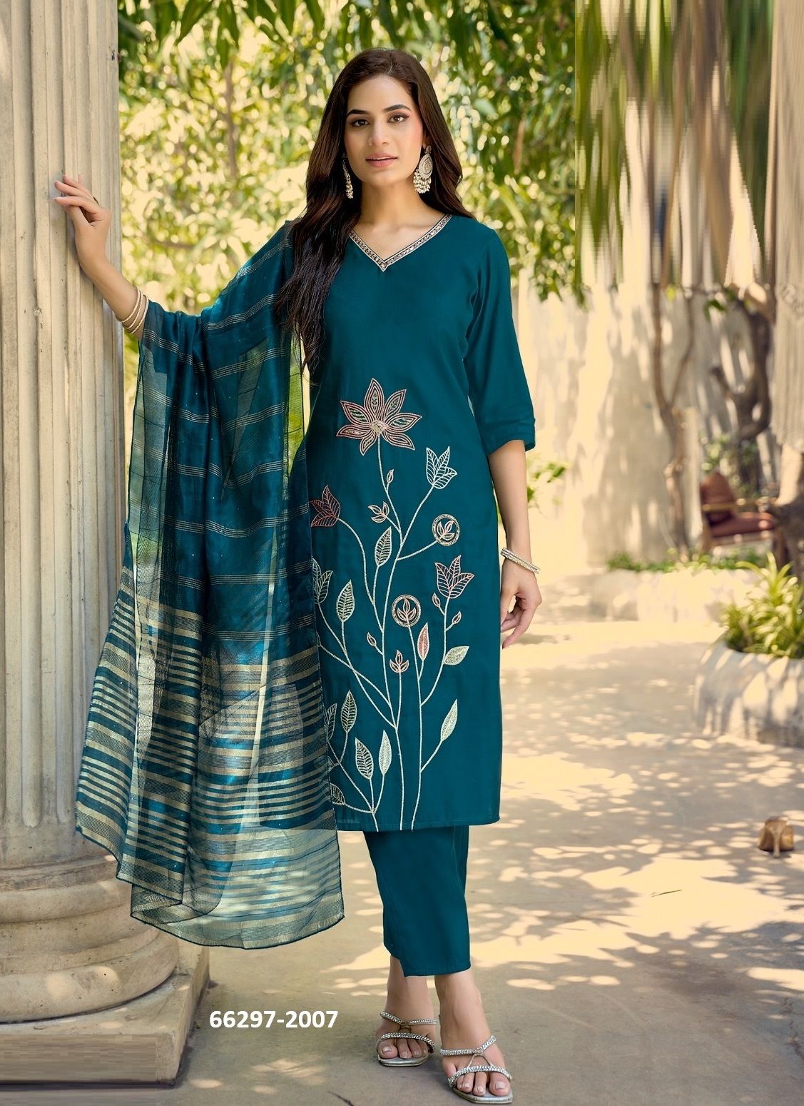 RAAHI 2 - Catalog # 66297 (Set of 8 Readymade Salwar Suits)