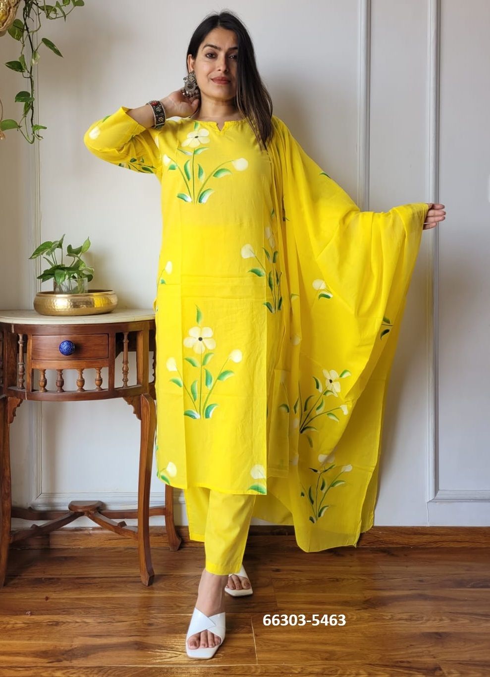PURE HAND BAGRU PRINT COTTONS 1 - Catalog # 66303 (Set of 10 Readymade Salwar Suits)