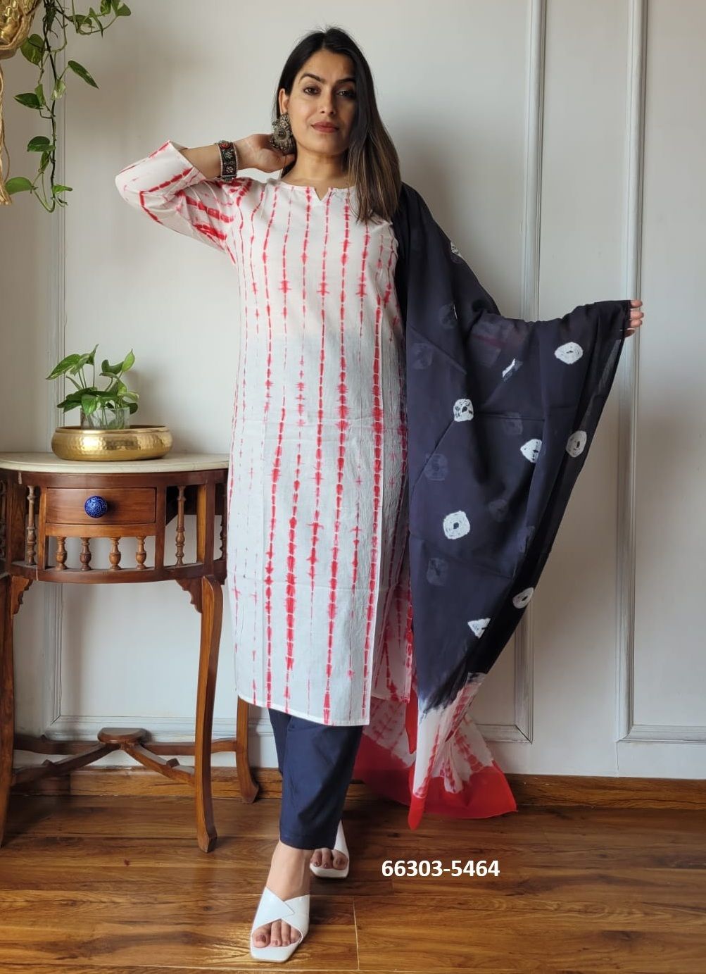 PURE HAND BAGRU PRINT COTTONS 1 - Catalog # 66303 (Set of 10 Readymade Salwar Suits)