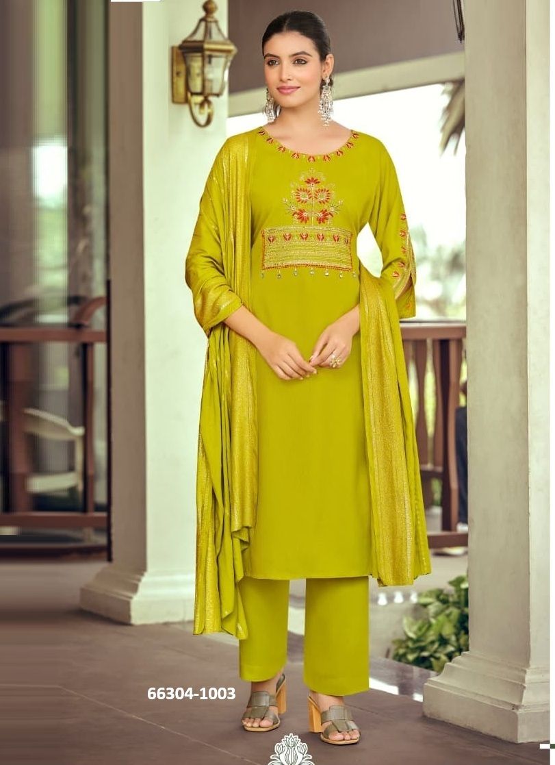 NIKHAR - Catalog # 66304 (Set of 6 Readymade Salwar Suits)