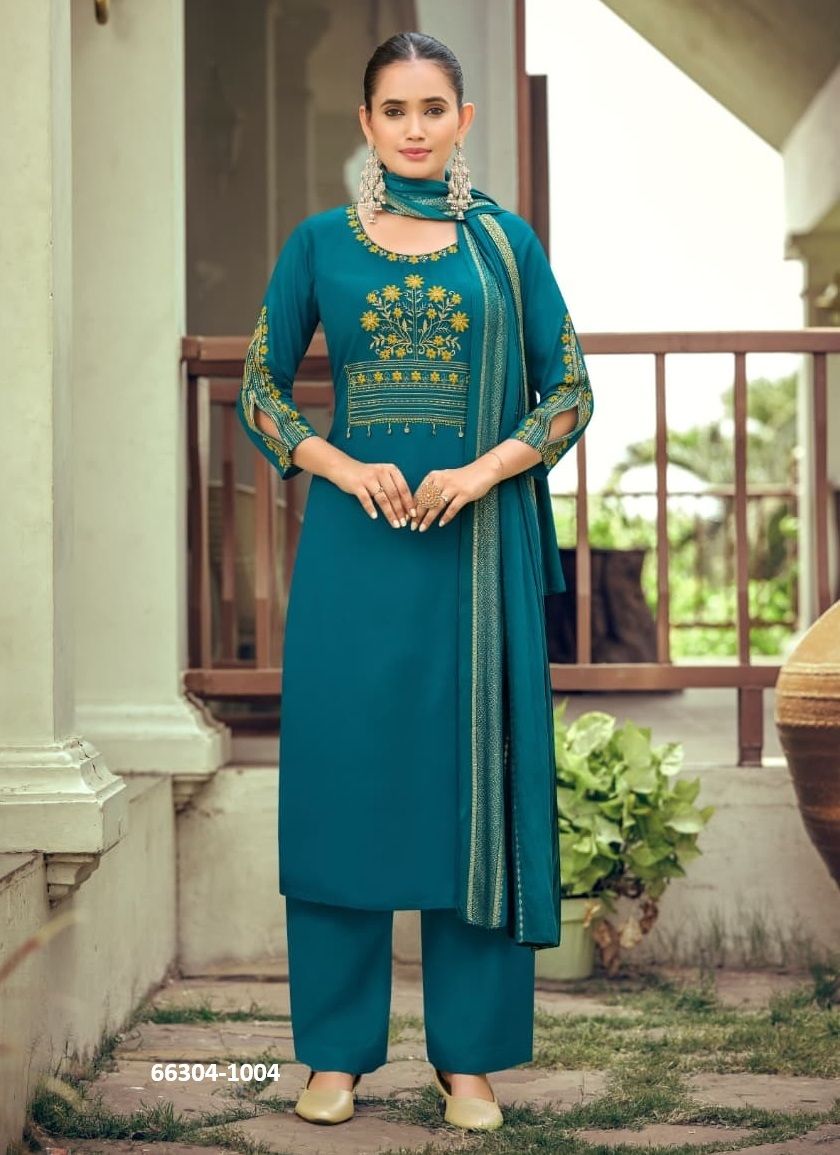 NIKHAR - Catalog # 66304 (Set of 6 Readymade Salwar Suits)