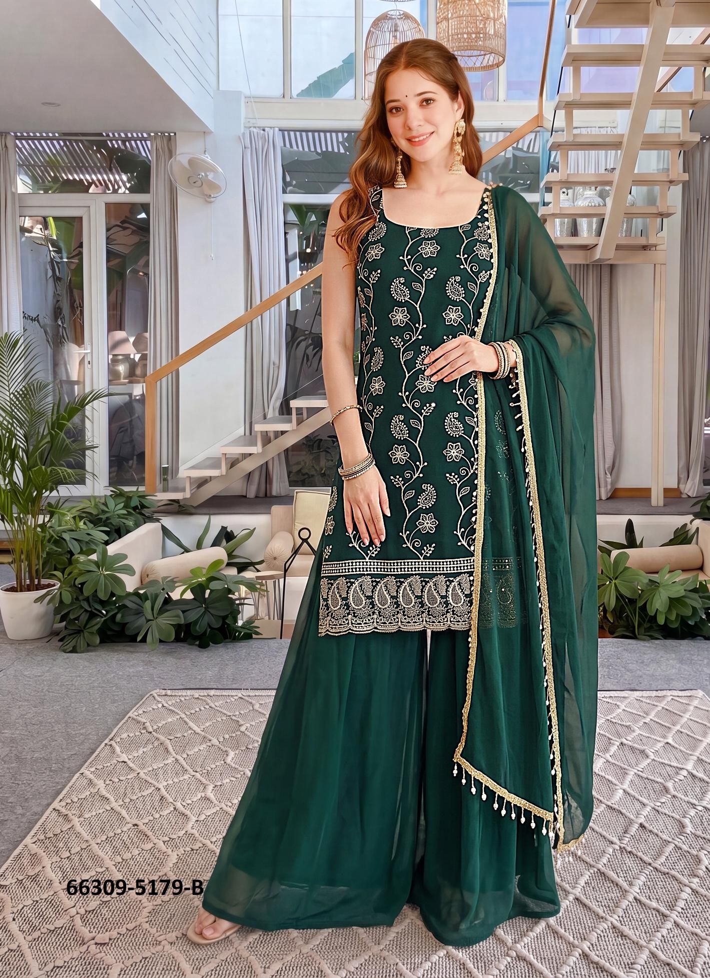 SERIES 5179 - Catalog # 66309 (Set of 2 Readymade Salwar Suits)