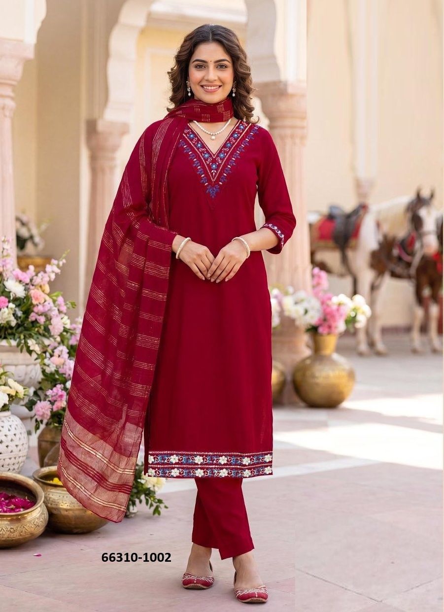 MORPANKH - Catalog # 66310 (Set of 8 Readymade Salwar Suits)