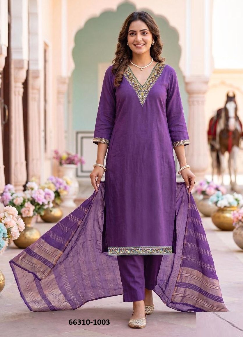 MORPANKH - Catalog # 66310 (Set of 8 Readymade Salwar Suits)