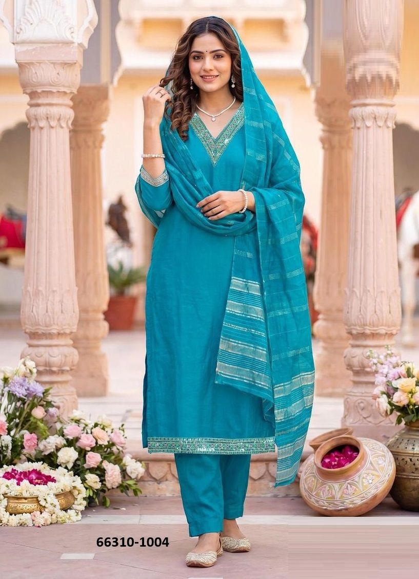 MORPANKH - Catalog # 66310 (Set of 8 Readymade Salwar Suits)