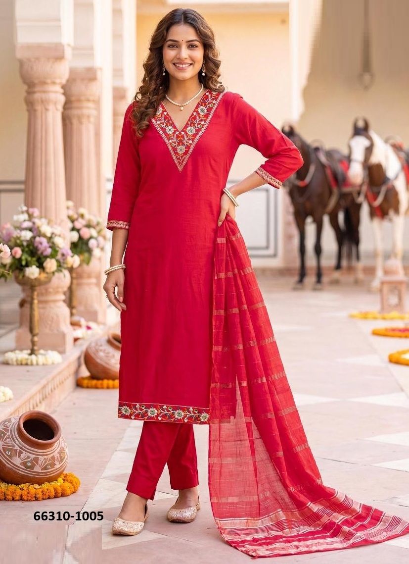 MORPANKH - Catalog # 66310 (Set of 8 Readymade Salwar Suits)