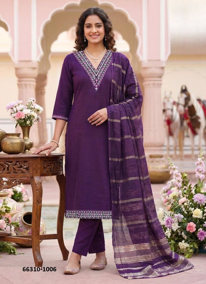 MORPANKH - Catalog # 66310 (Set of 8 Readymade Salwar Suits)