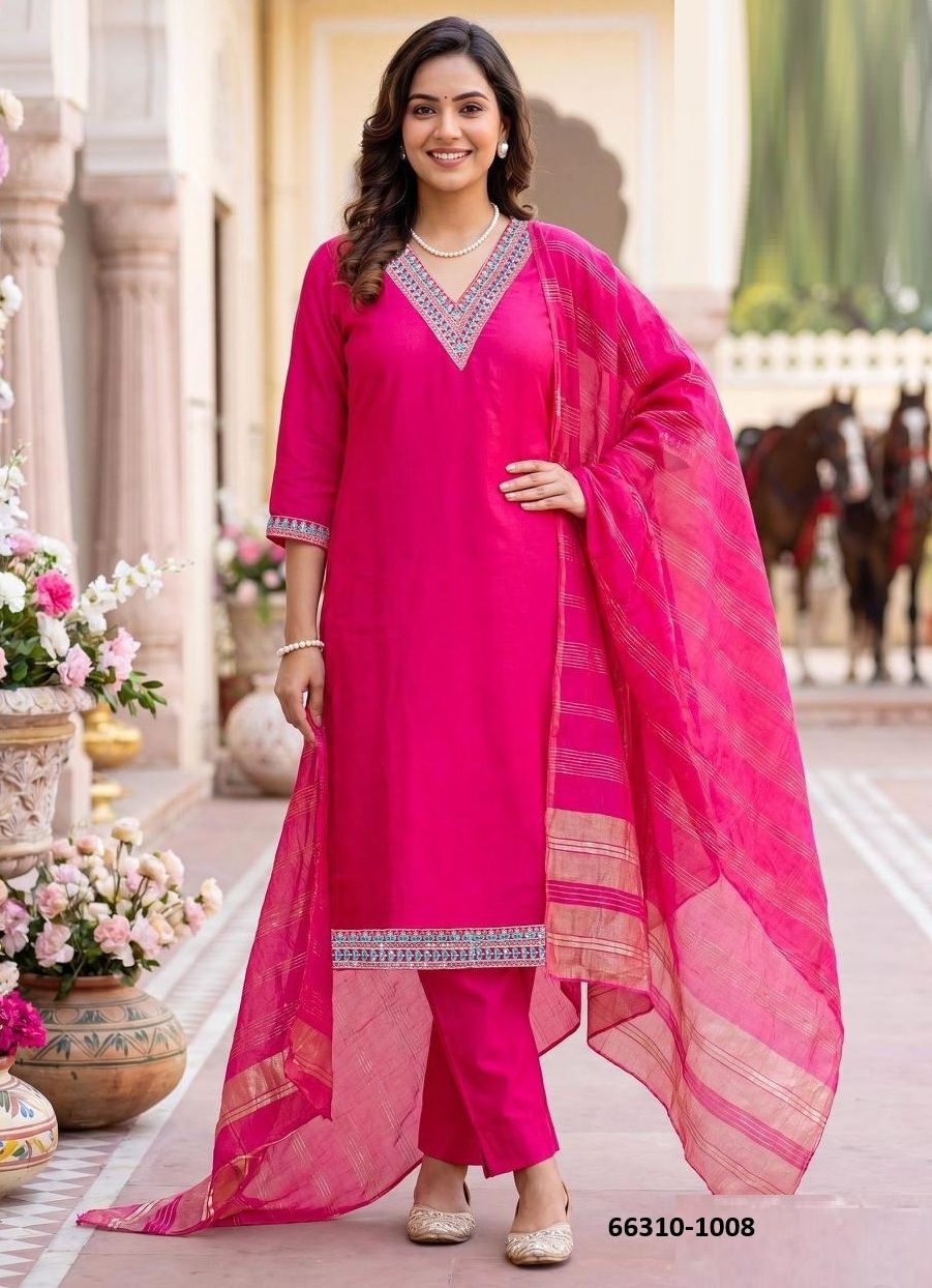 MORPANKH - Catalog # 66310 (Set of 8 Readymade Salwar Suits)