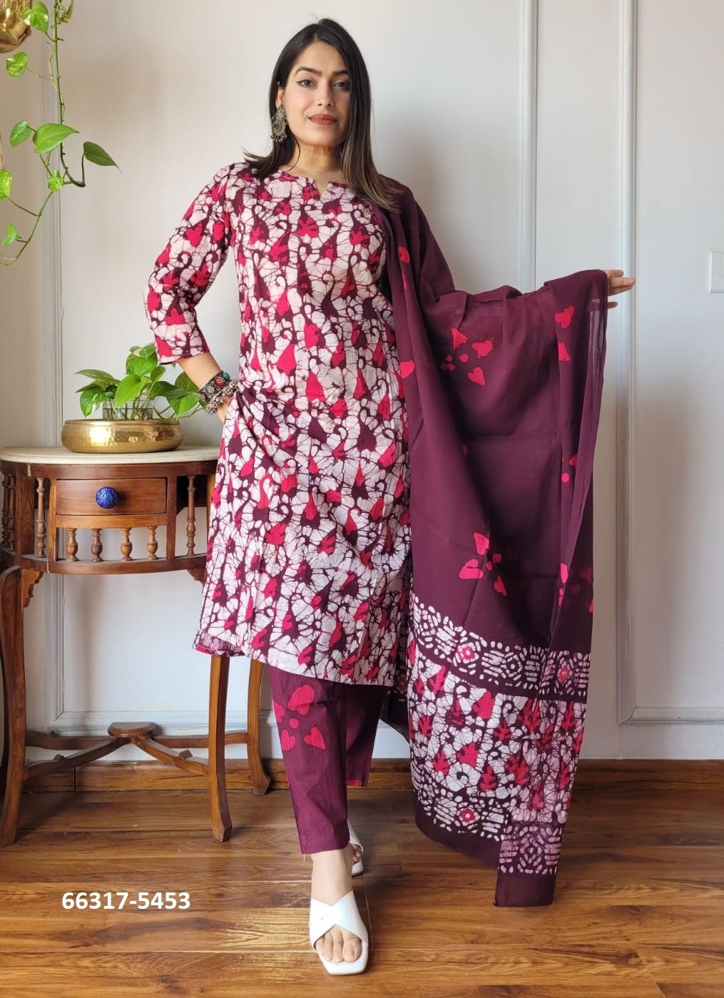 PURE HAND BAGRU PRINT COTTONS 3 - Catalog # 66317 (Set of 10 Readymade Salwar Suits)