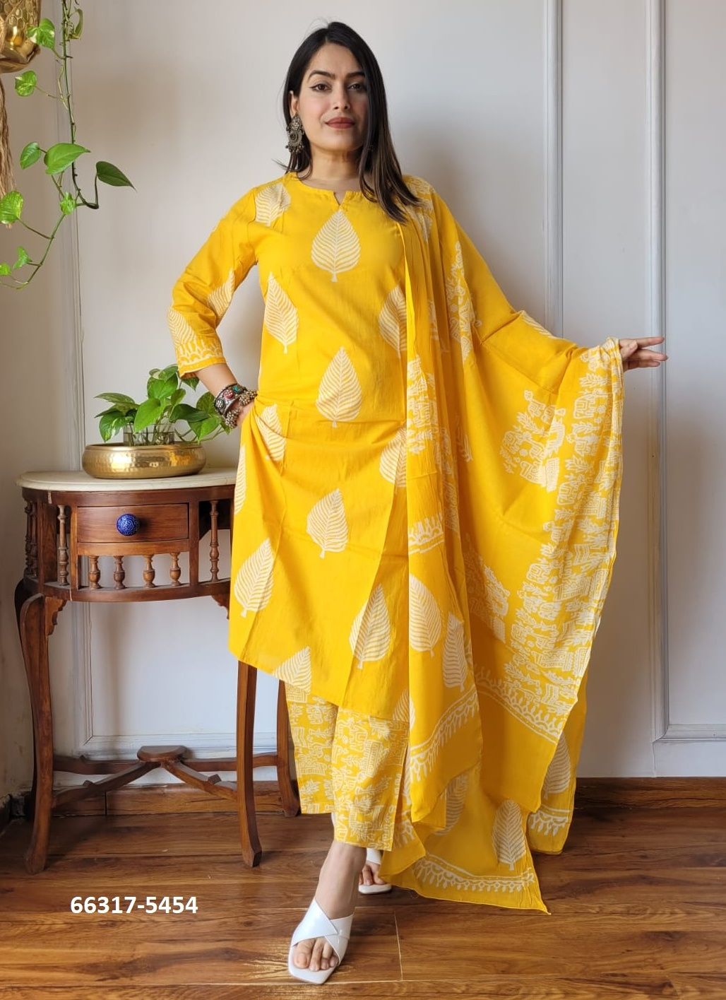 PURE HAND BAGRU PRINT COTTONS 3 - Catalog # 66317 (Set of 10 Readymade Salwar Suits)