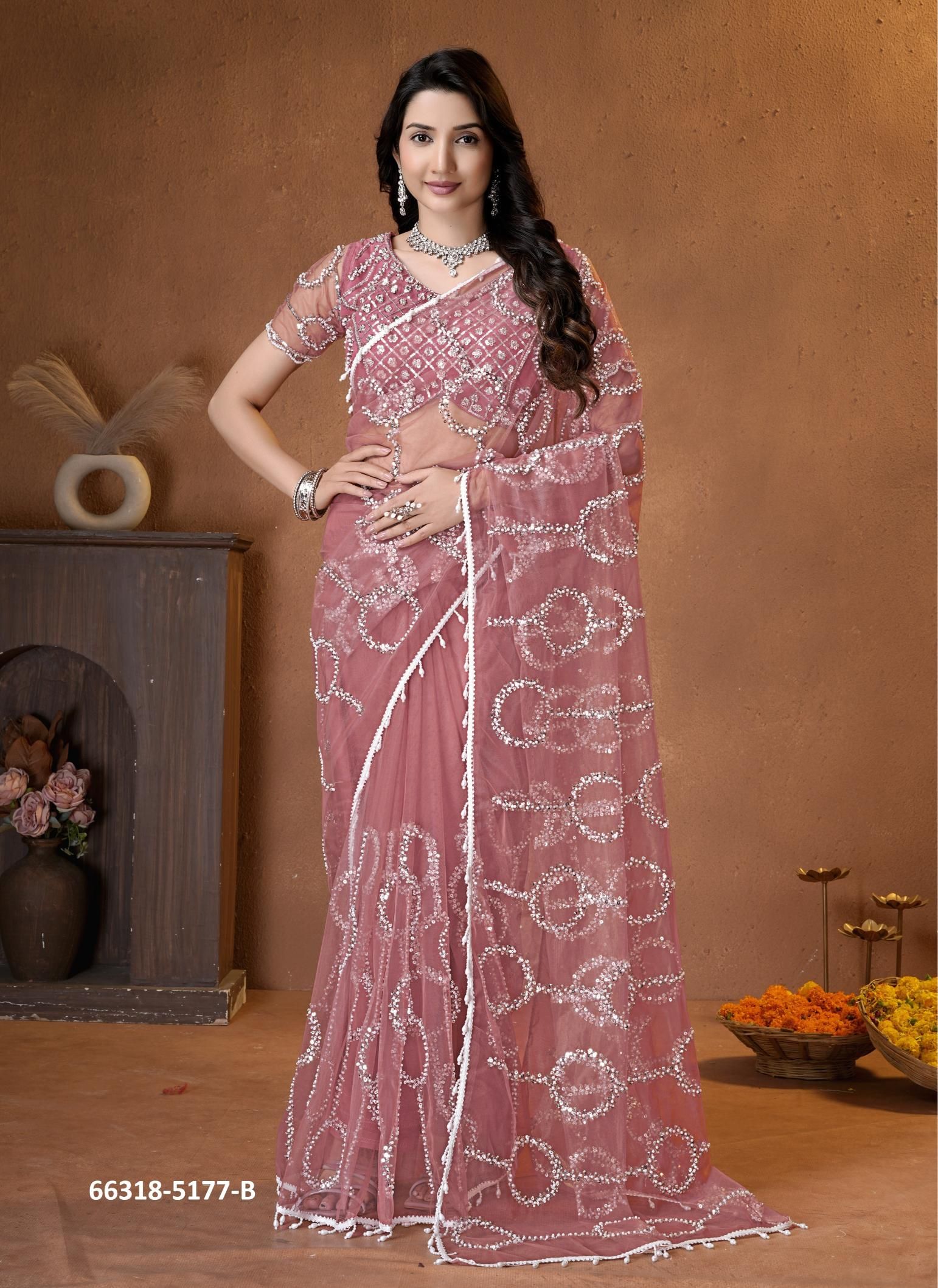SERIES 5177 - Catalog # 66318 (Set of 5 Sarees) SERIES 5177 - Catalog # 66318 (Set of 5 Sarees)