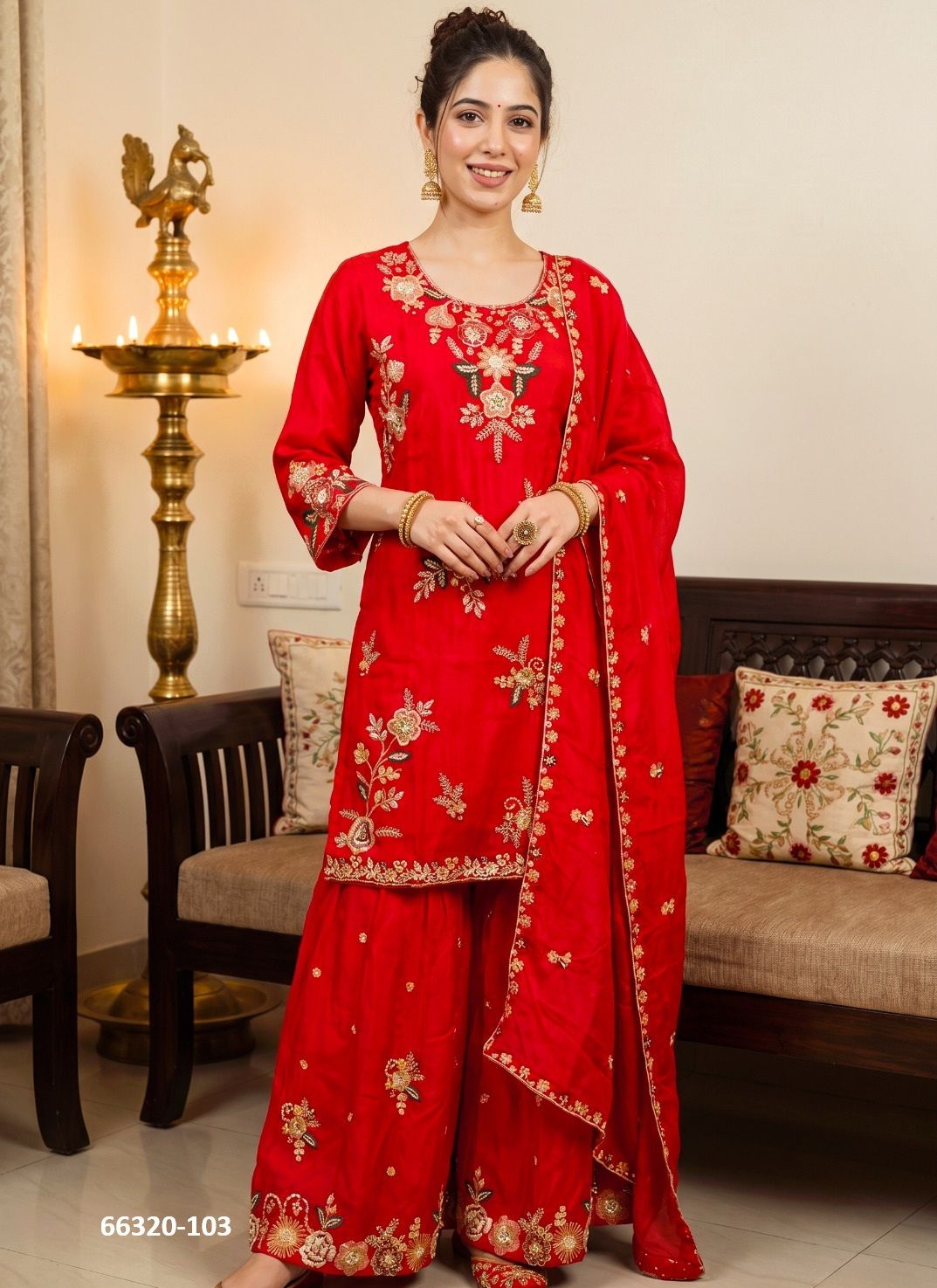LUXURIA - Catalog # 66320 (Set of 9 Readymade Salwar Suits)