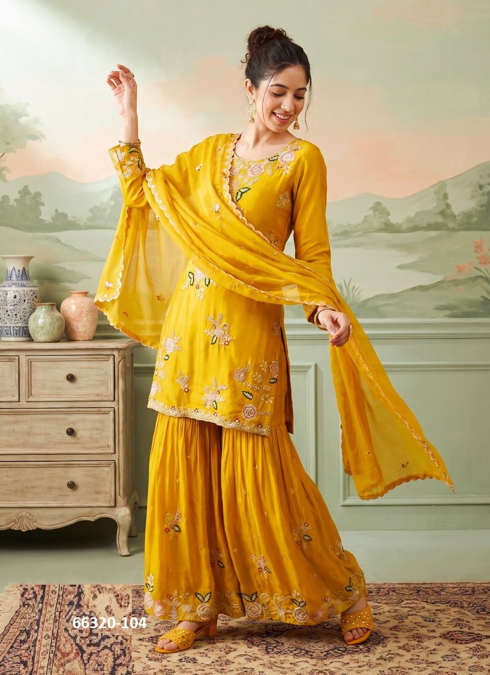 LUXURIA - Catalog # 66320 (Set of 9 Readymade Salwar Suits)