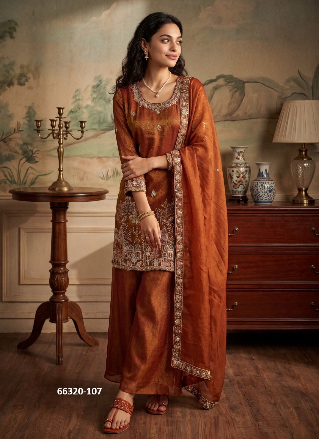 LUXURIA - Catalog # 66320 (Set of 9 Readymade Salwar Suits)