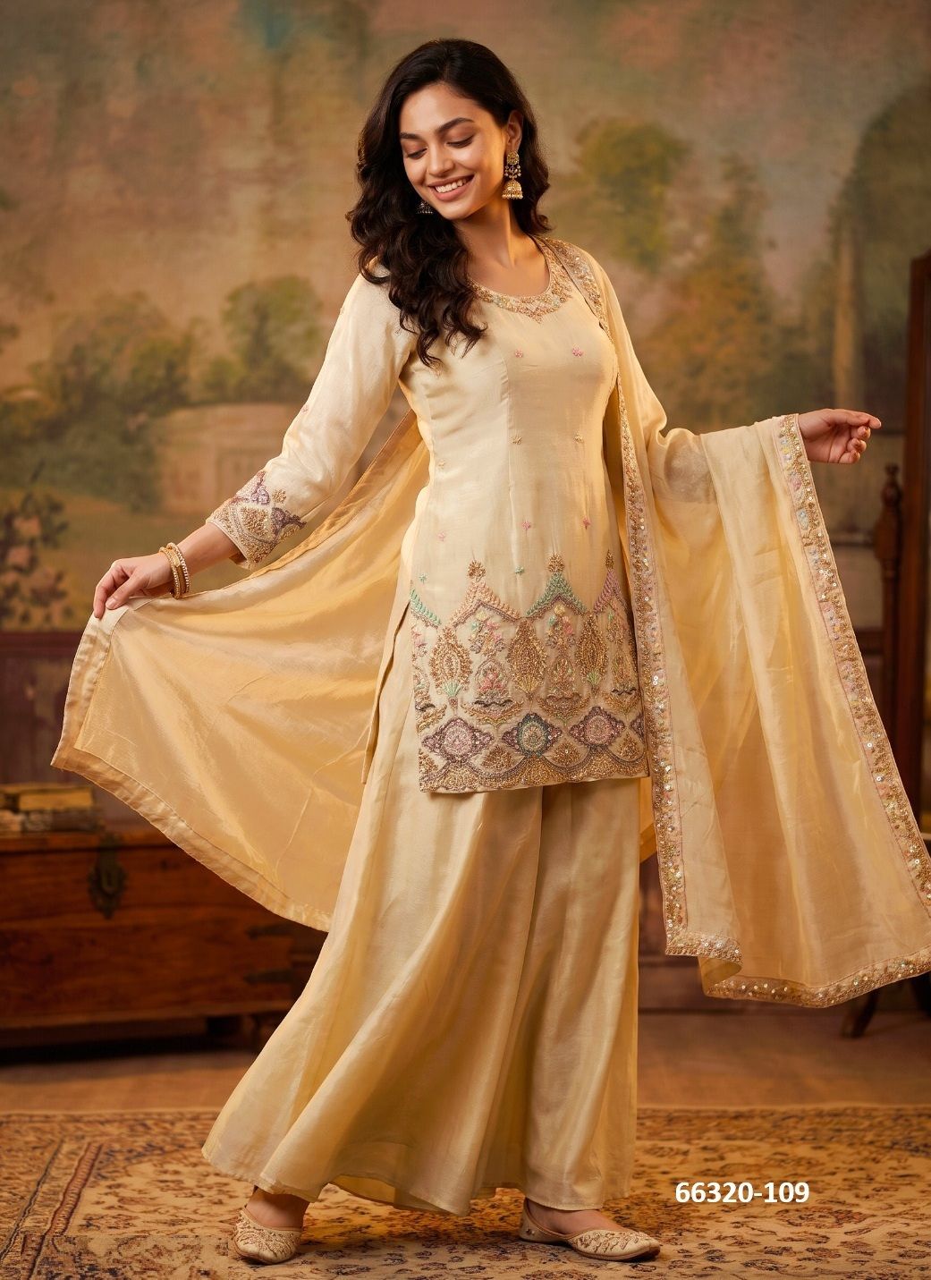 LUXURIA - Catalog # 66320 (Set of 9 Readymade Salwar Suits)