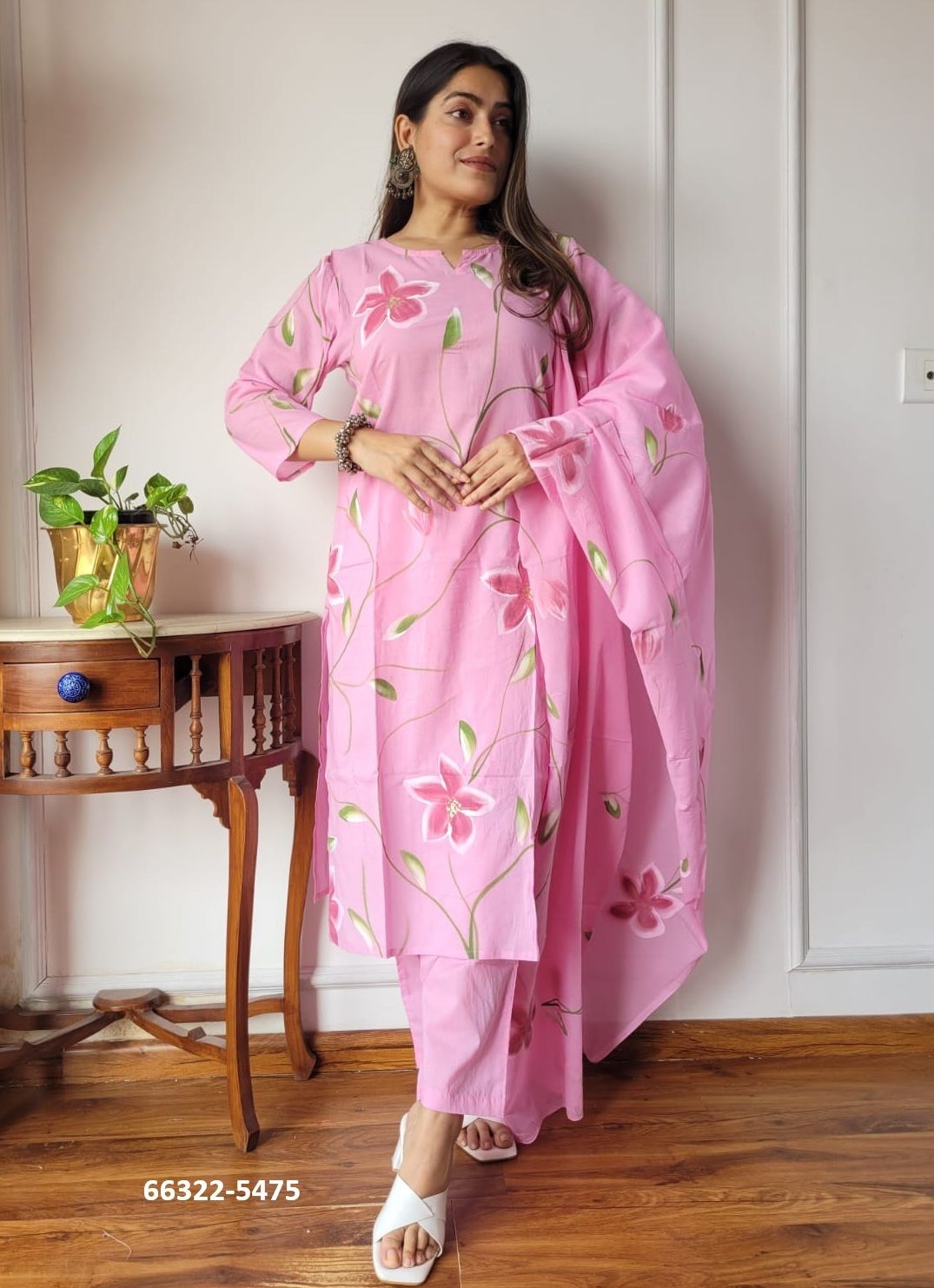 PURE HAND BAGRU PRINT COTTONS 4 - Catalog # 66322 (Set of 10 Readymade Salwar Suits)