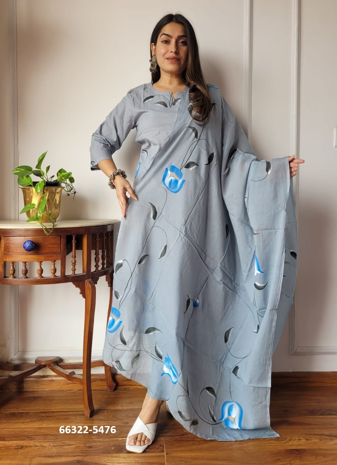 PURE HAND BAGRU PRINT COTTONS 4 - Catalog # 66322 (Set of 10 Readymade Salwar Suits)