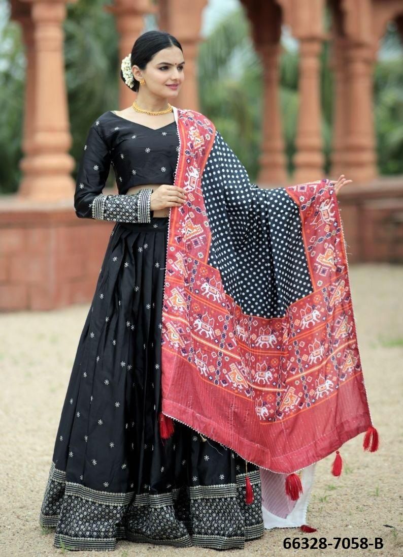 SERIES 7058 - Catalog # 66328 (Set of 2 Semi-Stitched Lehengas) SERIES 7058 - Catalog # 66328 (Set of 2 Semi-Stitched Lehengas)