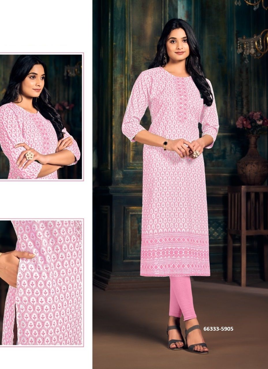 CHIKANI - Catalog # 66333 (Set of 4 SIZE-SETS [Readymade Women's Kurtis / Tops])
