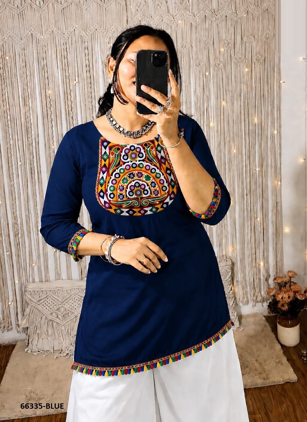 PANKHUDI 2 - Catalog # 66335 (Set of 4 Readymade Women's Kurtis / Tops)