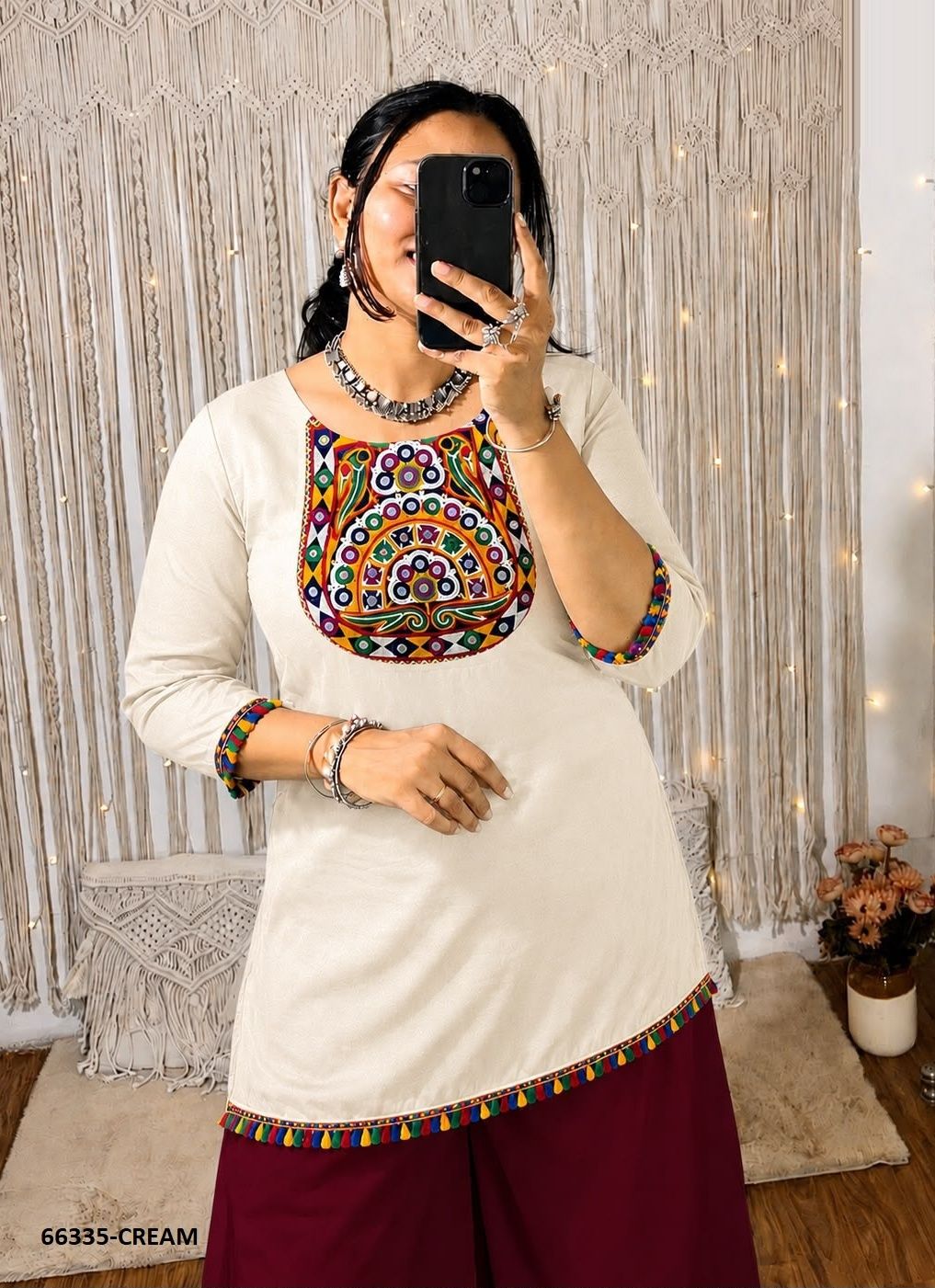 PANKHUDI 2 - Catalog # 66335 (Set of 4 Readymade Women's Kurtis / Tops)