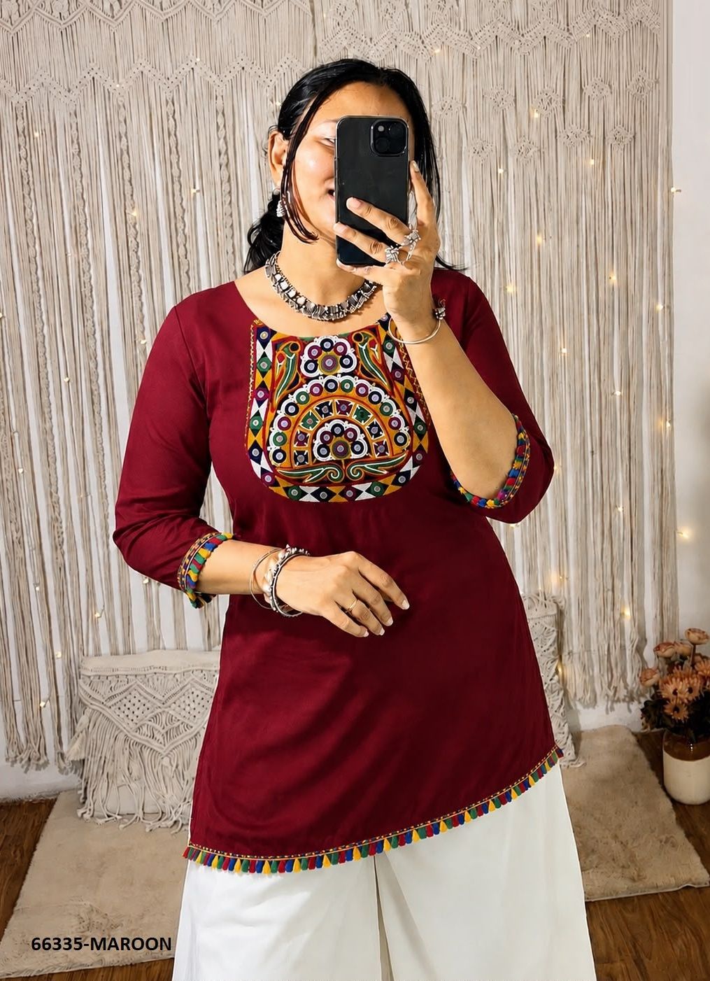 PANKHUDI 2 - Catalog # 66335 (Set of 4 Readymade Women's Kurtis / Tops)