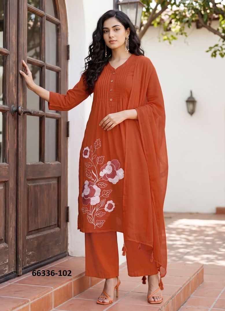 SARGAM - Catalog # 66336 (Set of 6 Readymade Salwar Suits)