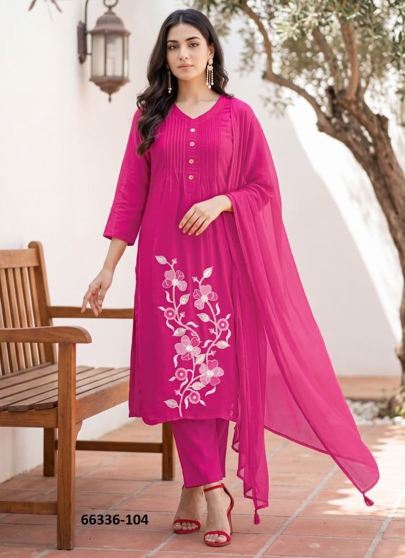 SARGAM - Catalog # 66336 (Set of 6 Readymade Salwar Suits)