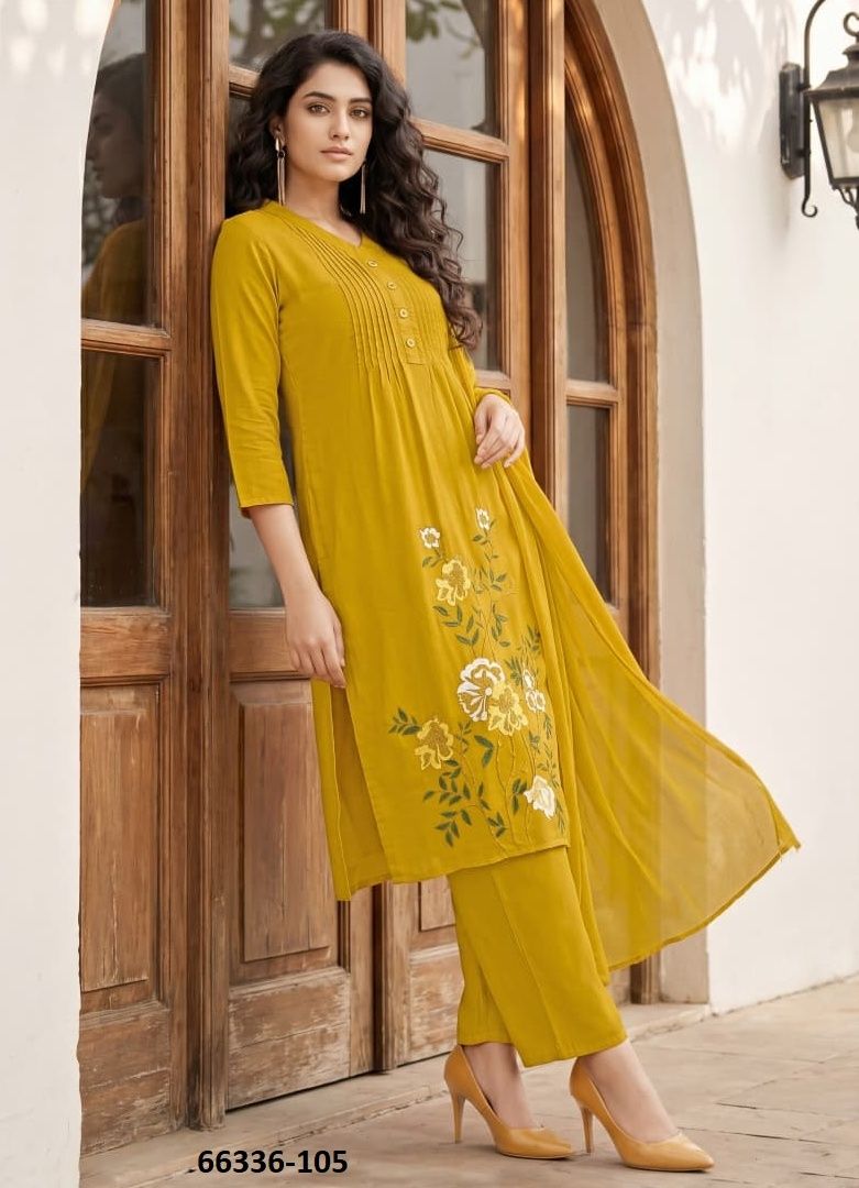 SARGAM - Catalog # 66336 (Set of 6 Readymade Salwar Suits)