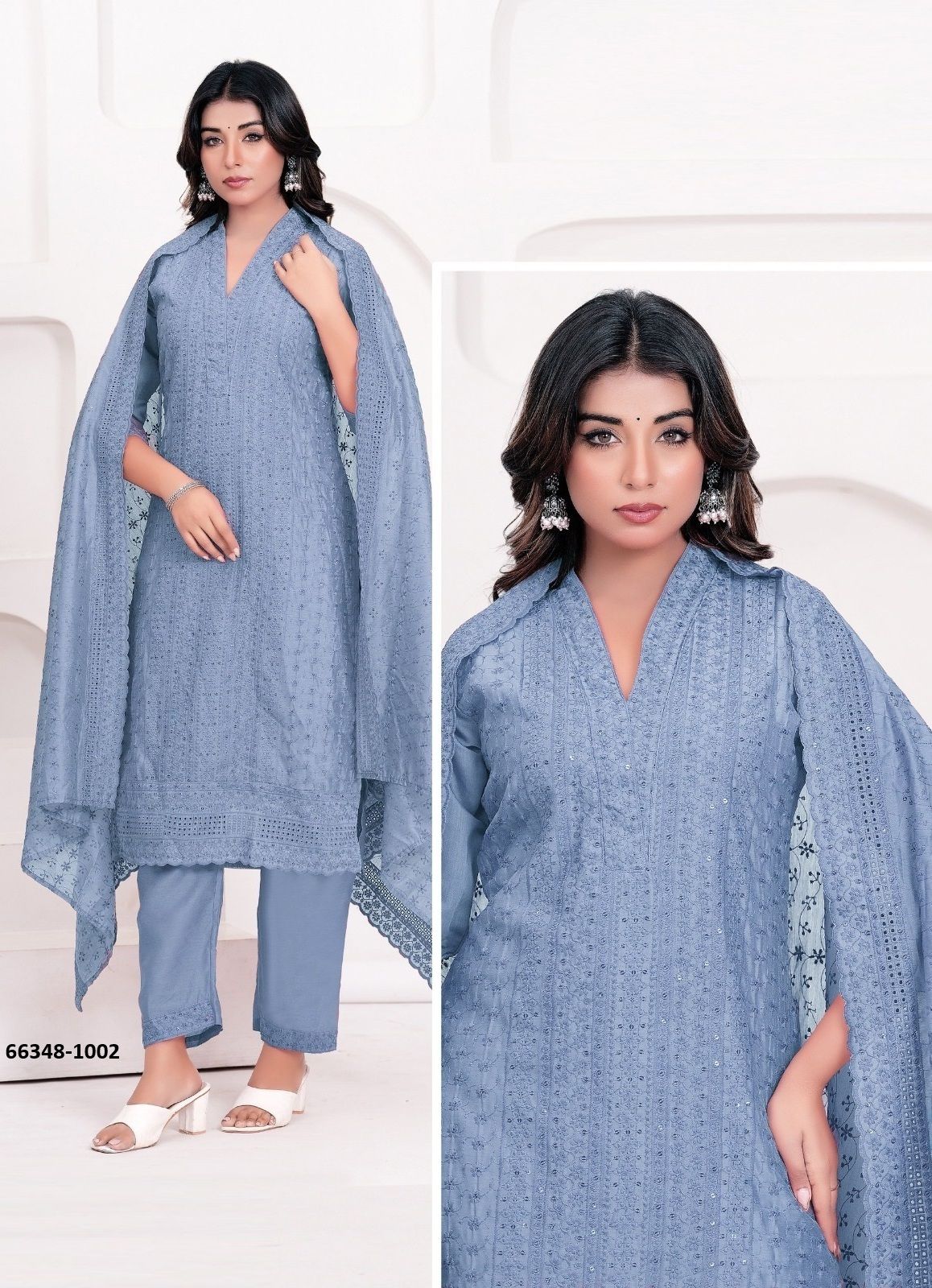 TANIYA - Catalog # 66348 (Set of 7 SIZE-SETS [Readymade Salwar Suits])