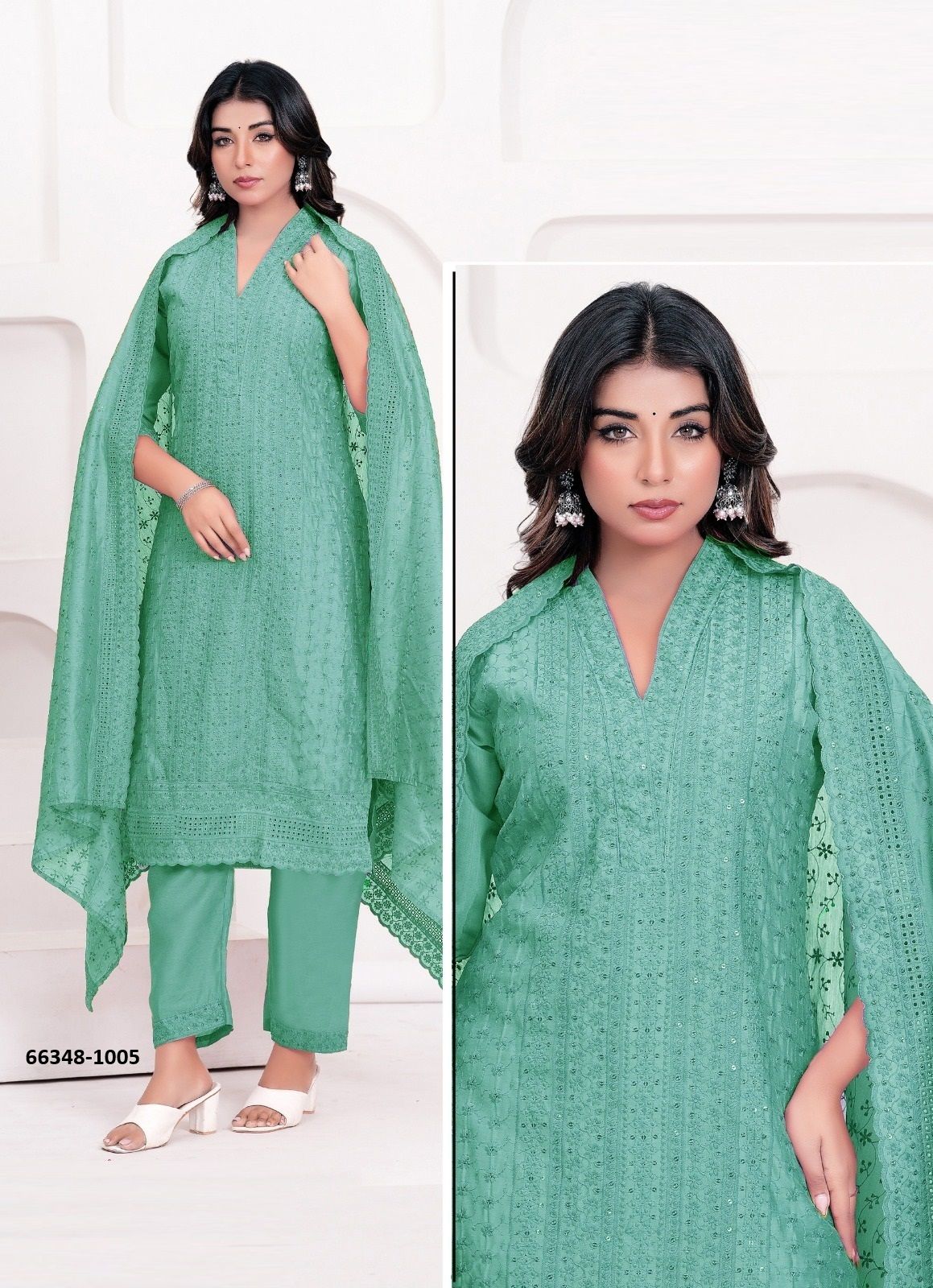 TANIYA - Catalog # 66348 (Set of 7 SIZE-SETS [Readymade Salwar Suits])