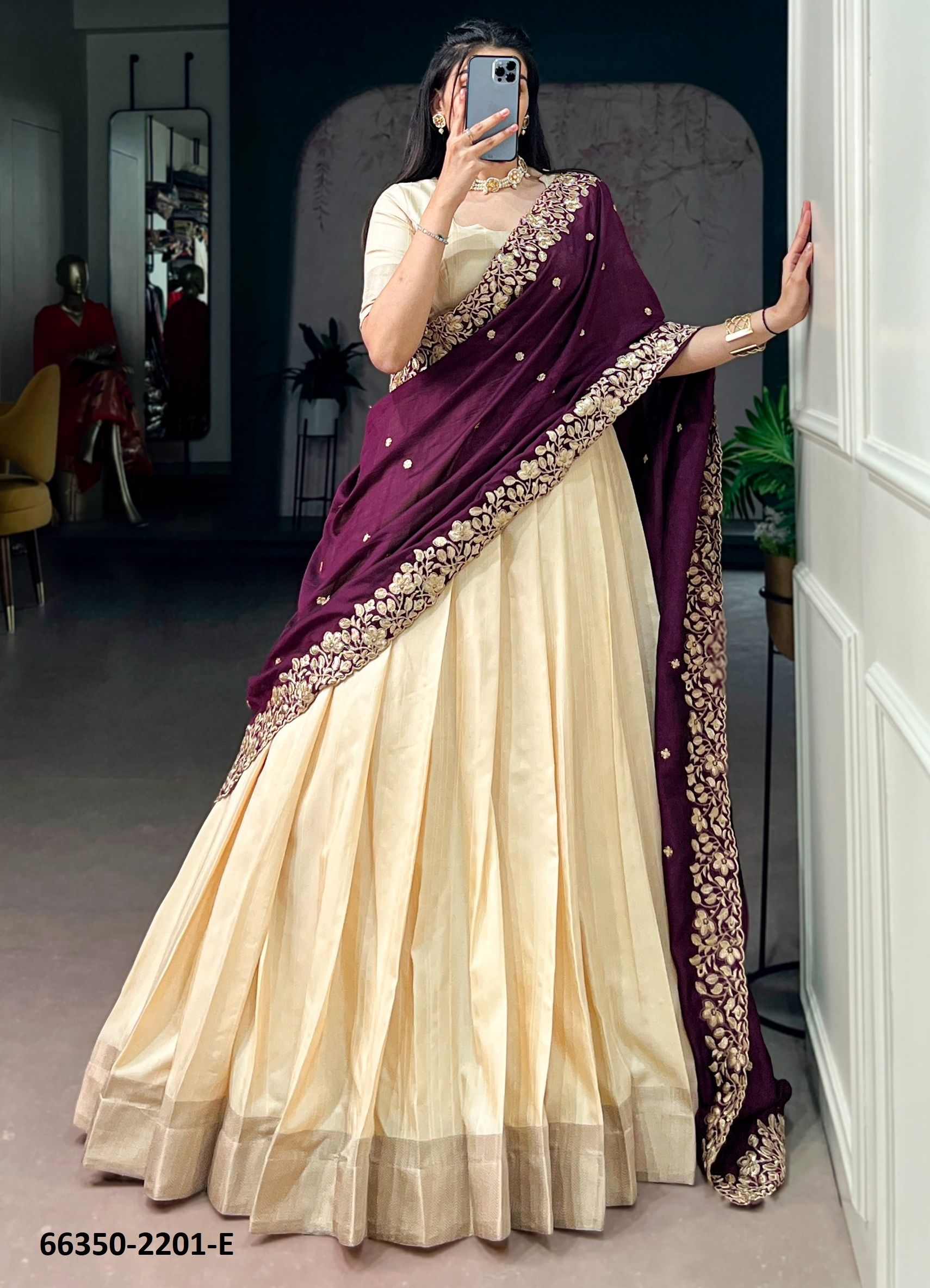 SERIES 2201 - Catalog # 66350 (Set of 8 Semi-Stitched Lehengas) SERIES 2201 - Catalog # 66350 (Set of 8 Semi-Stitched Lehengas)