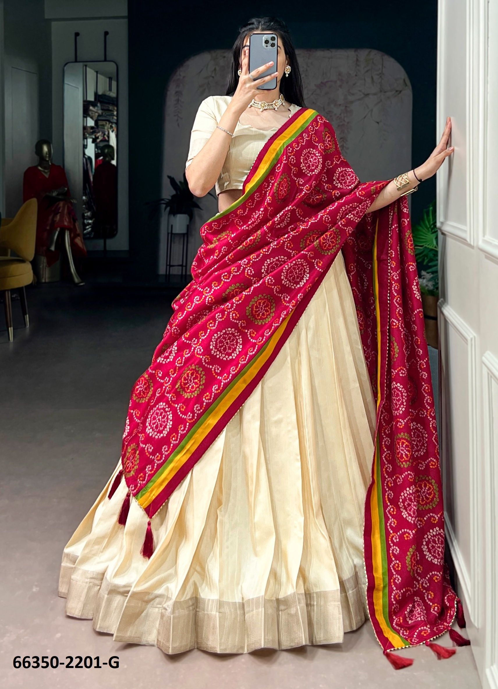 SERIES 2201 - Catalog # 66350 (Set of 8 Semi-Stitched Lehengas) SERIES 2201 - Catalog # 66350 (Set of 8 Semi-Stitched Lehengas)