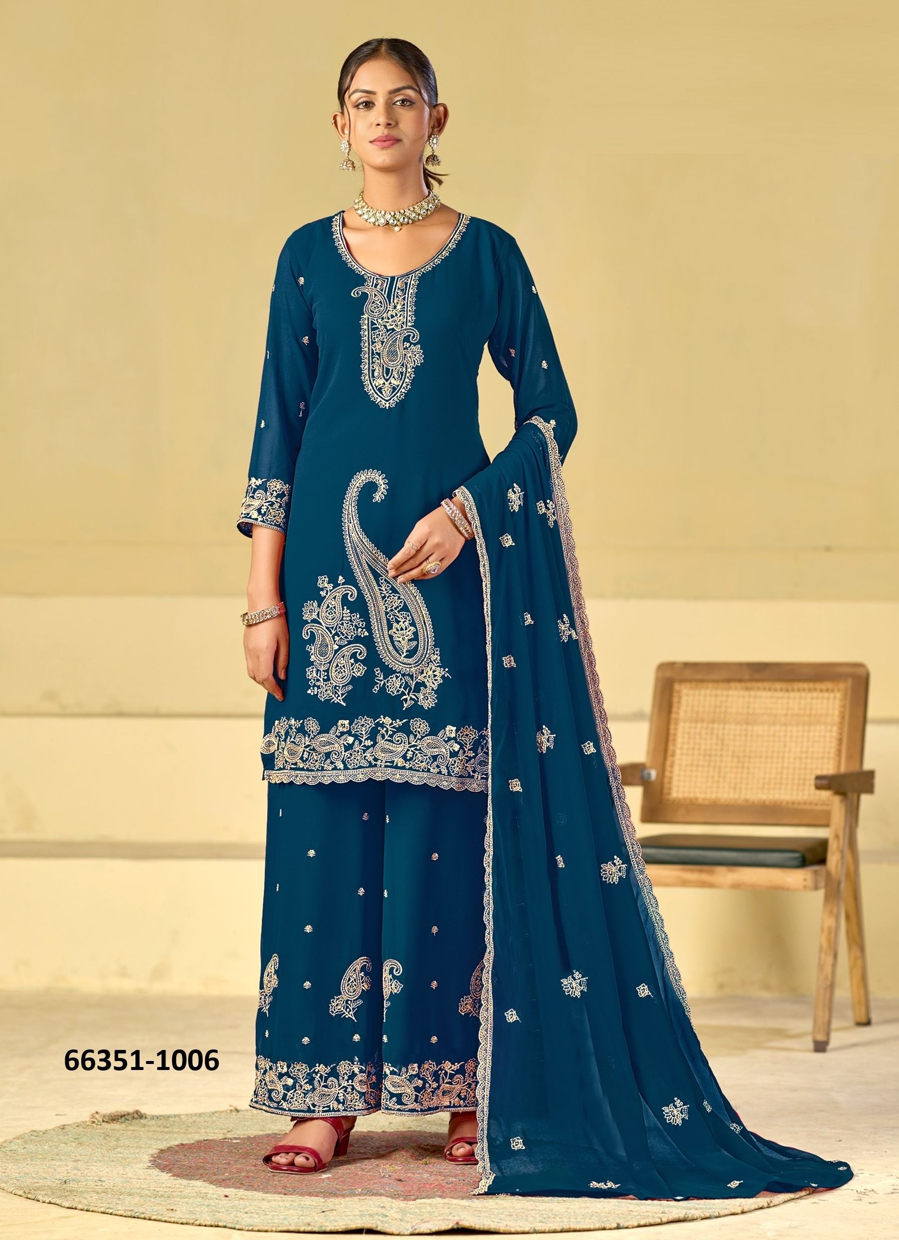 KHUSHI - Catalog # 66351 (Set of 6 Readymade Salwar Suits) KHUSHI - Catalog # 66351 (Set of 6 Readymade Salwar Suits)