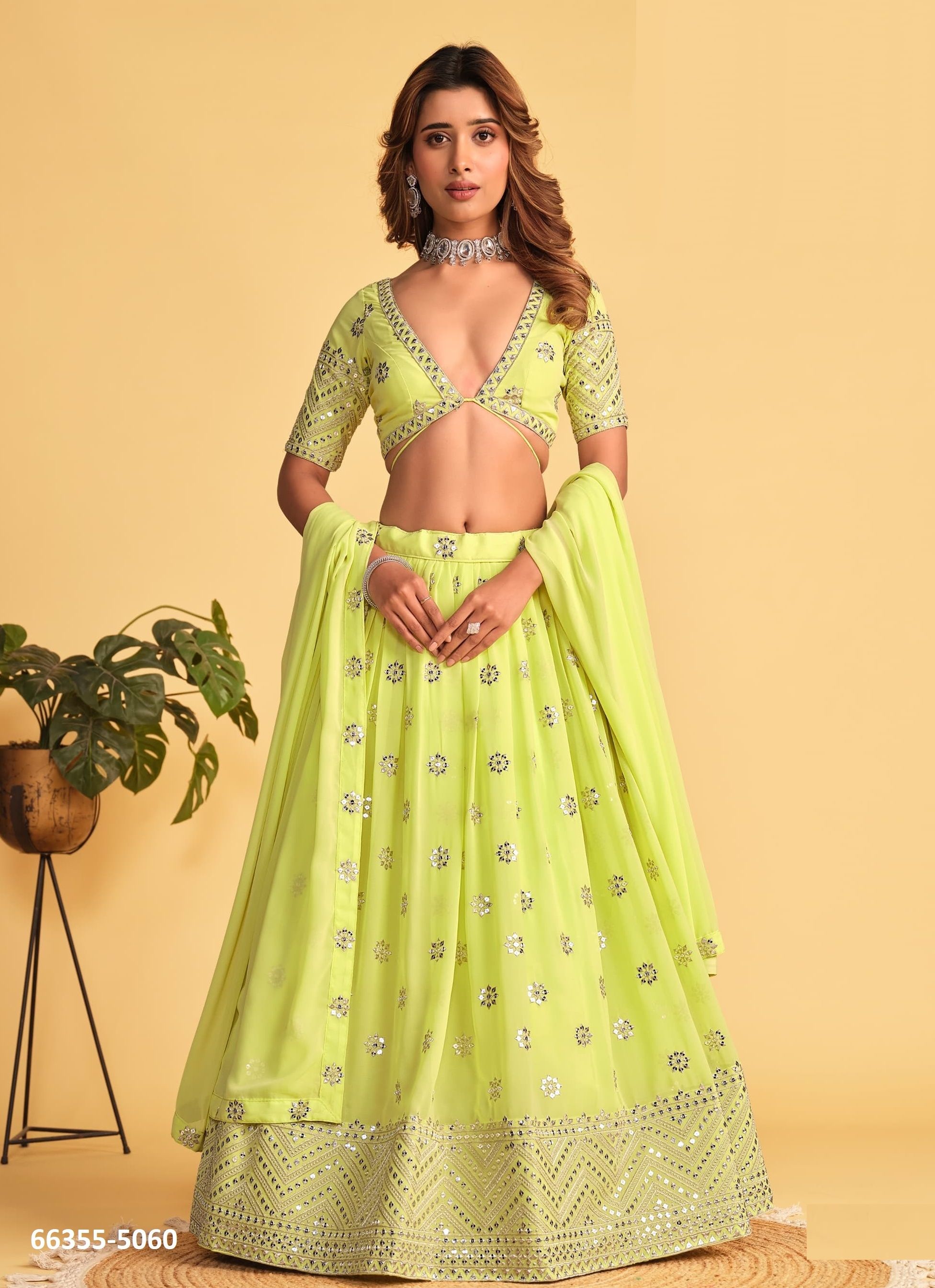 ANTIQUE AURA - Catalog # 66355 (Set of 6 Semi-Stitched Lehengas) ANTIQUE AURA - Catalog # 66355 (Set of 6 Semi-Stitched Lehengas)