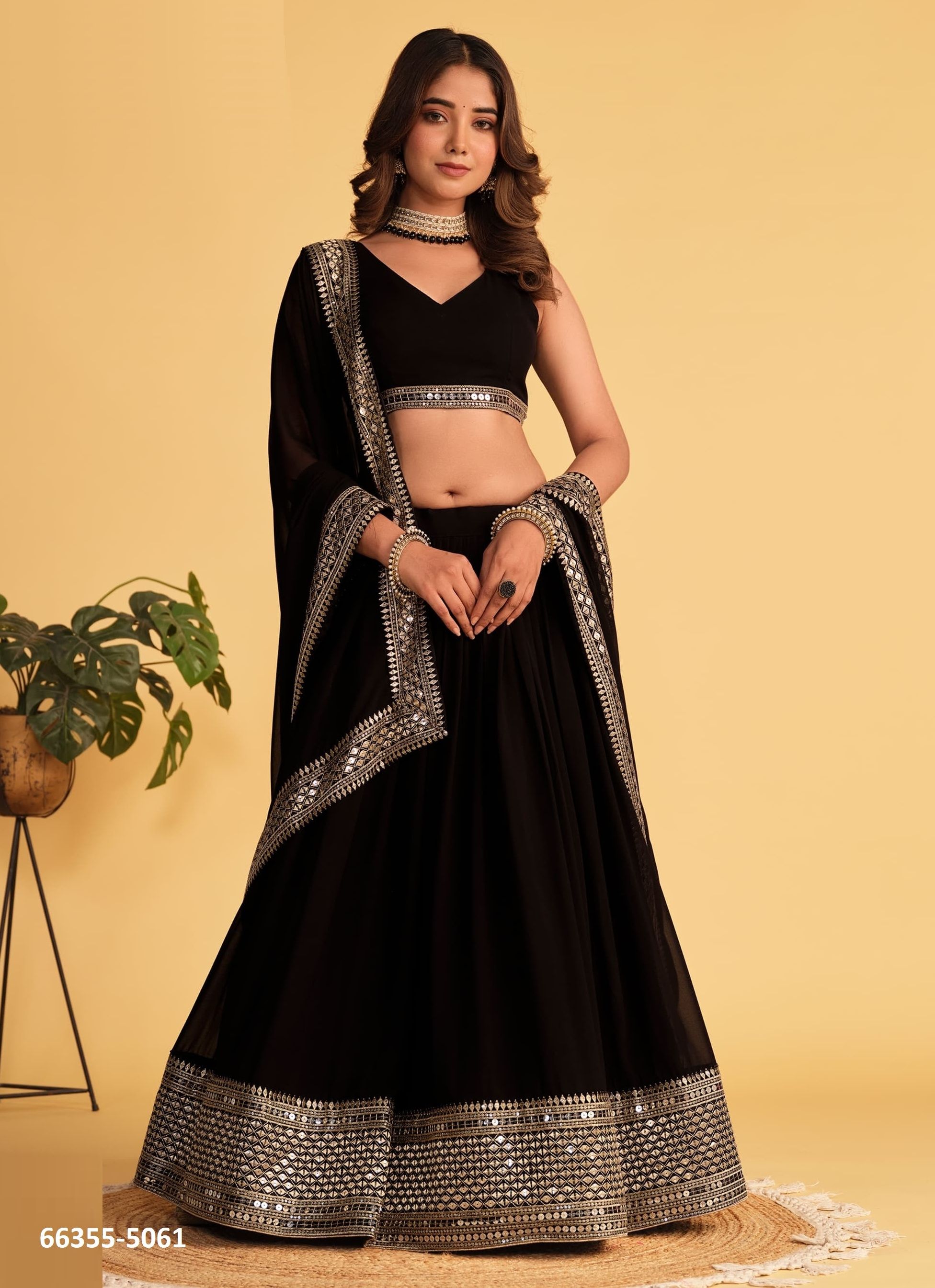 ANTIQUE AURA - Catalog # 66355 (Set of 6 Semi-Stitched Lehengas) ANTIQUE AURA - Catalog # 66355 (Set of 6 Semi-Stitched Lehengas)
