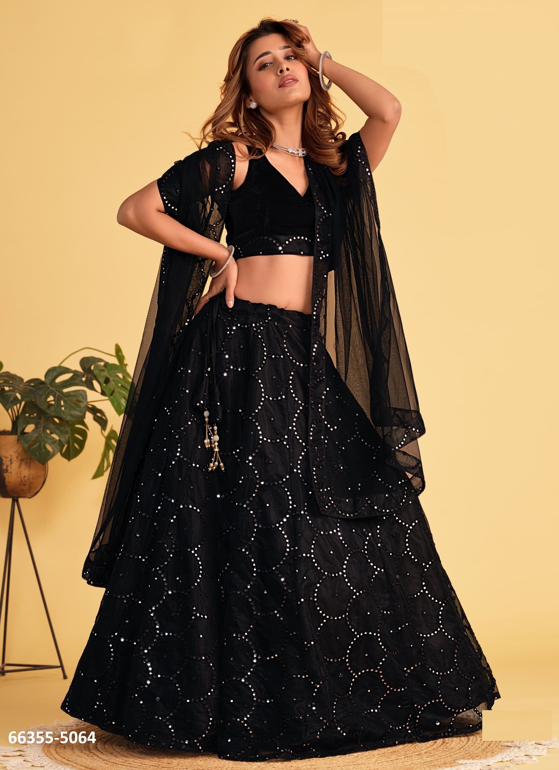 ANTIQUE AURA - Catalog # 66355 (Set of 6 Semi-Stitched Lehengas) ANTIQUE AURA - Catalog # 66355 (Set of 6 Semi-Stitched Lehengas)