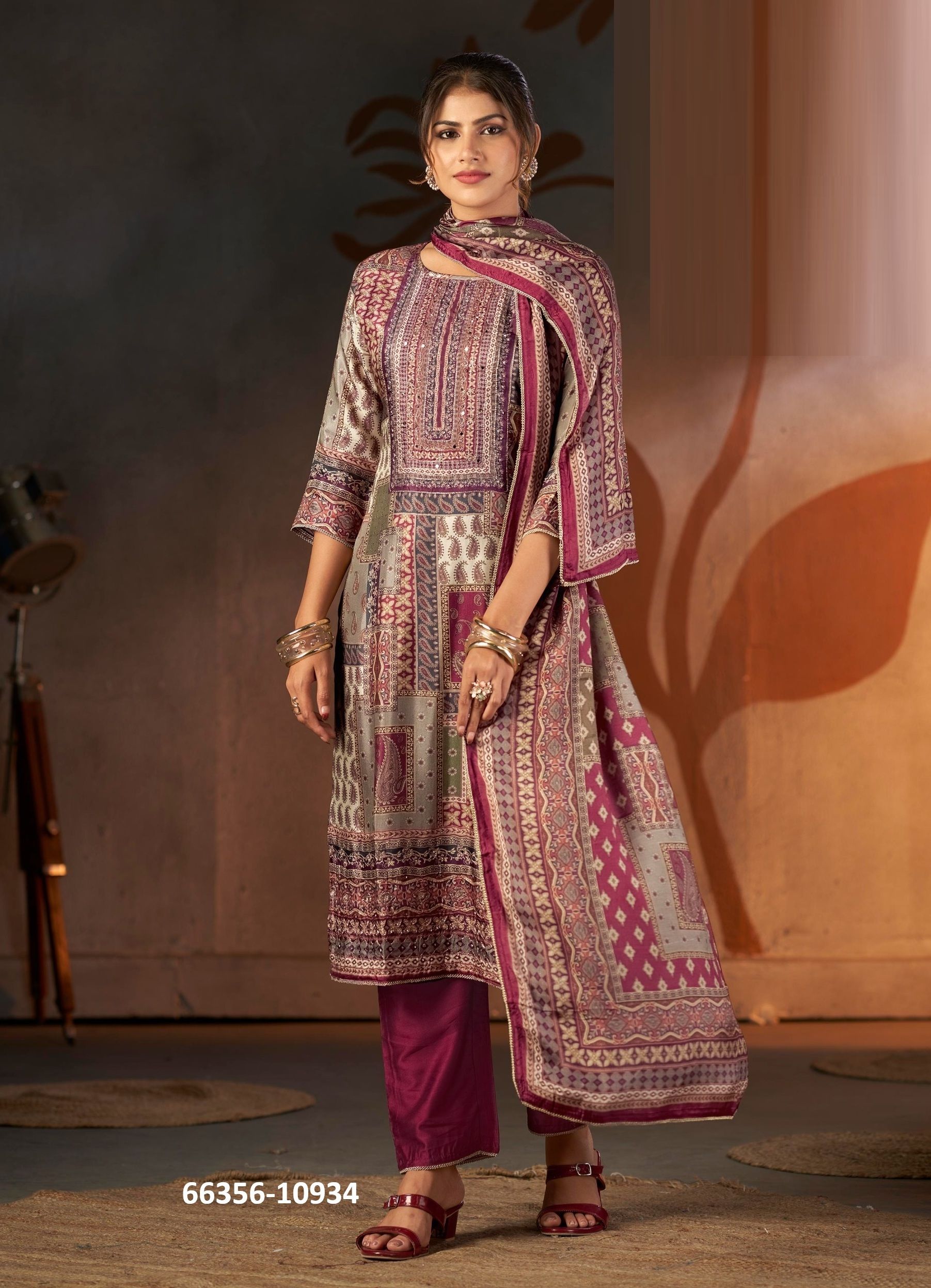 PRIYA - Catalog # 66356 (Set of 4 Readymade Salwar Suits)