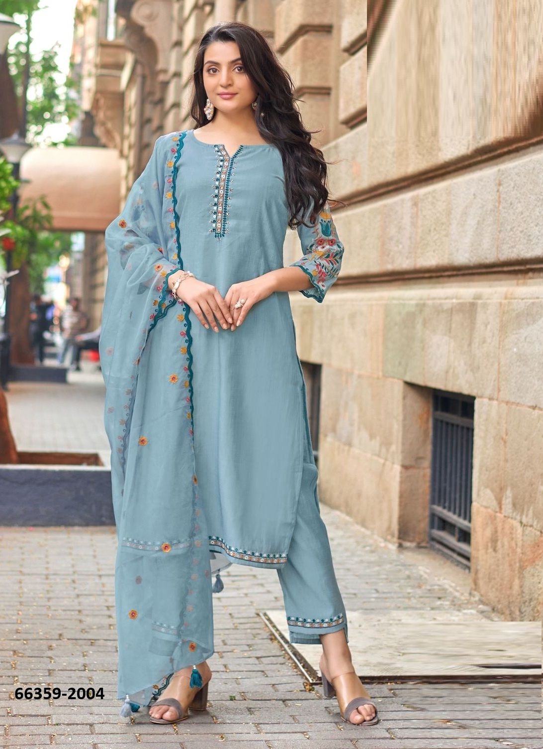 RANG MAHAL - Catalog # 66359 (Set of 6 Readymade Salwar Suits) RANG MAHAL - Catalog # 66359 (Set of 6 Readymade Salwar Suits)