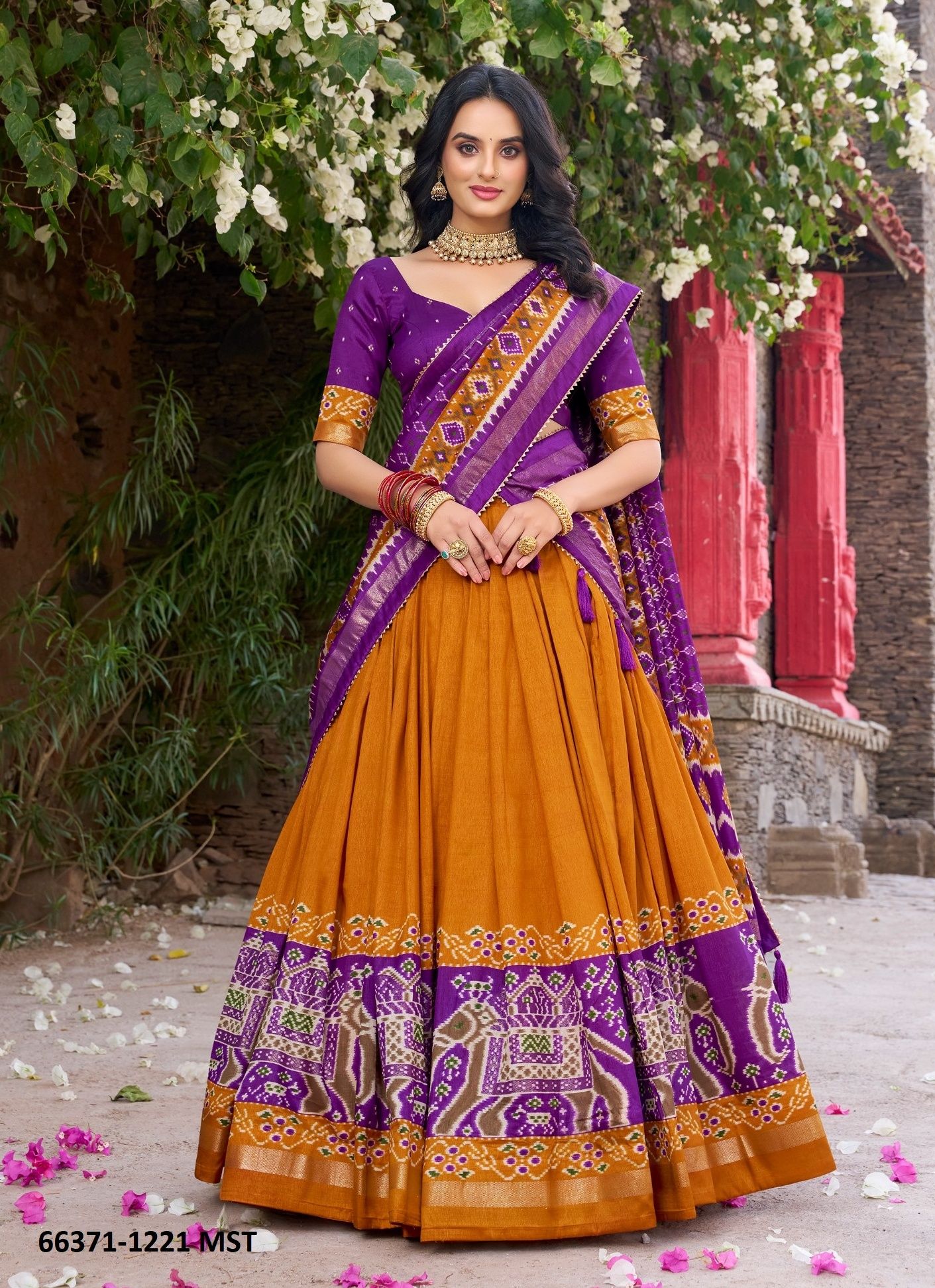 SERIES 1221-1680 - Catalog # 66371 (Set of 5 Semi-Stitched Lehengas) SERIES 1221-1680 - Catalog # 66371 (Set of 5 Semi-Stitched Lehengas)