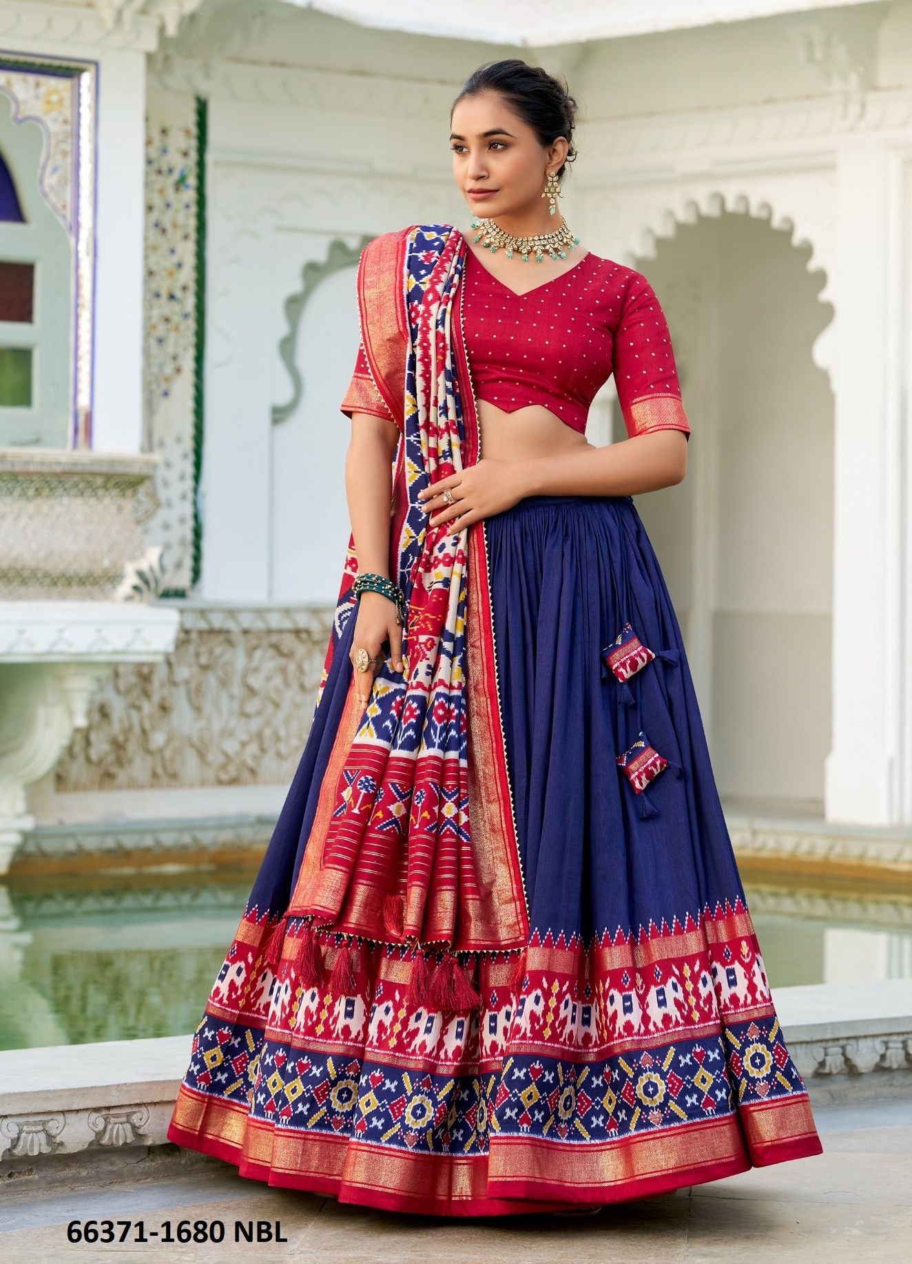 SERIES 1221-1680 - Catalog # 66371 (Set of 5 Semi-Stitched Lehengas) SERIES 1221-1680 - Catalog # 66371 (Set of 5 Semi-Stitched Lehengas)