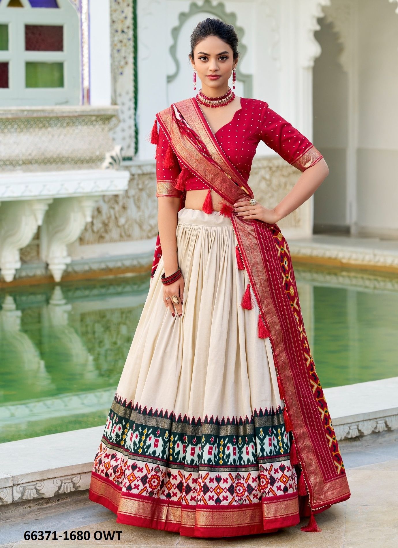 SERIES 1221-1680 - Catalog # 66371 (Set of 5 Semi-Stitched Lehengas) SERIES 1221-1680 - Catalog # 66371 (Set of 5 Semi-Stitched Lehengas)
