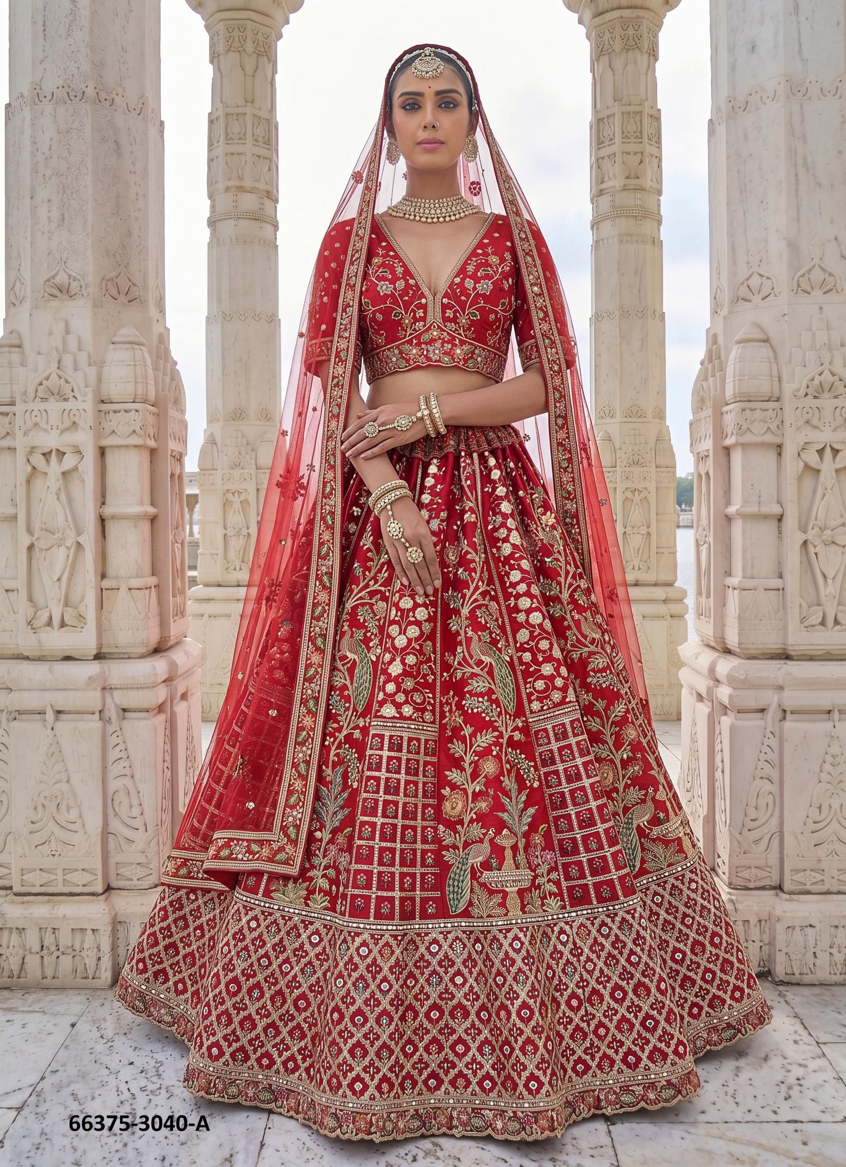 SERIES 3040 - Catalog # 66375 (Set of 2 Semi-Stitched Lehengas) SERIES 3040 - Catalog # 66375 (Set of 2 Semi-Stitched Lehengas)