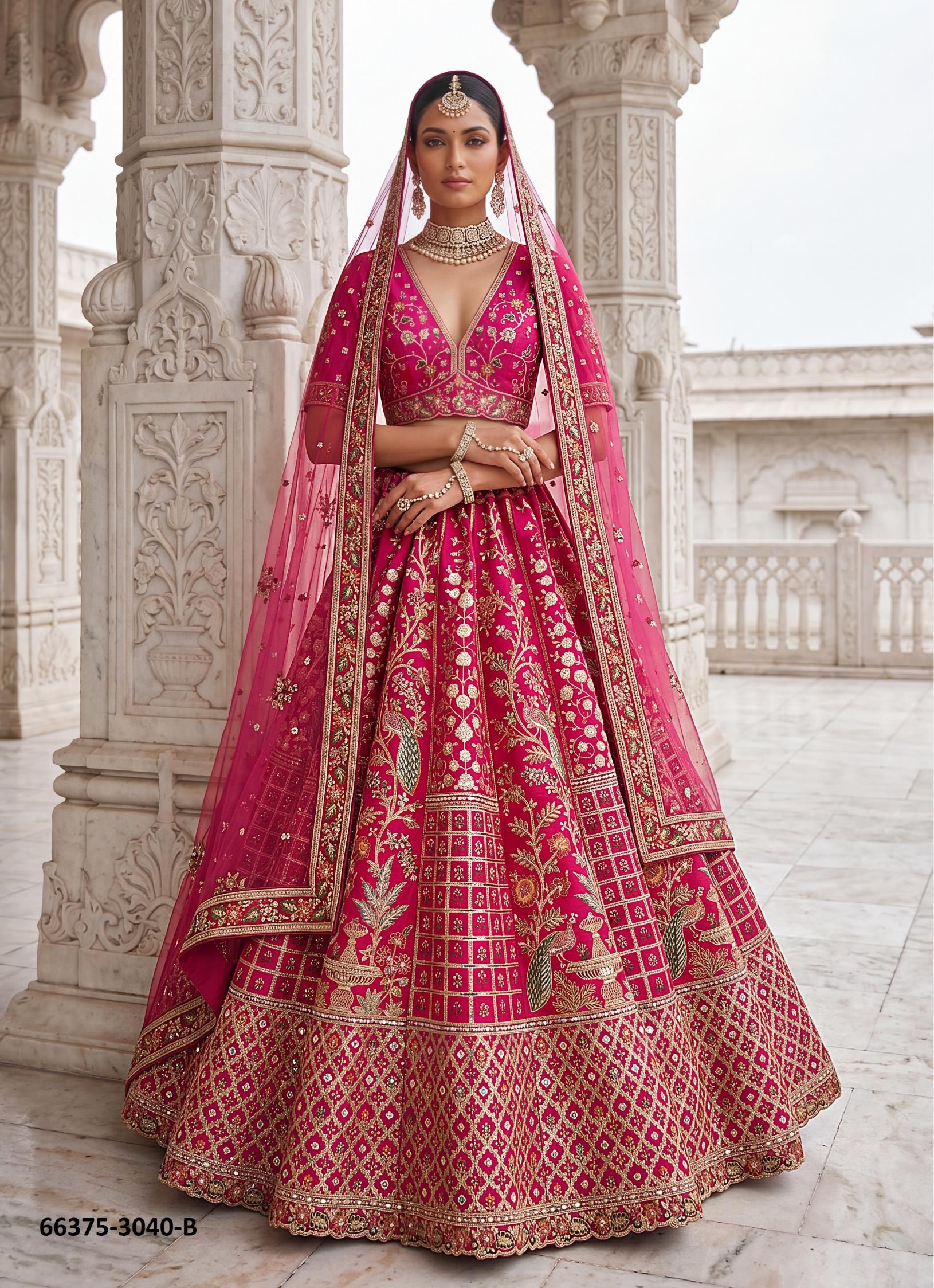 SERIES 3040 - Catalog # 66375 (Set of 2 Semi-Stitched Lehengas) SERIES 3040 - Catalog # 66375 (Set of 2 Semi-Stitched Lehengas)