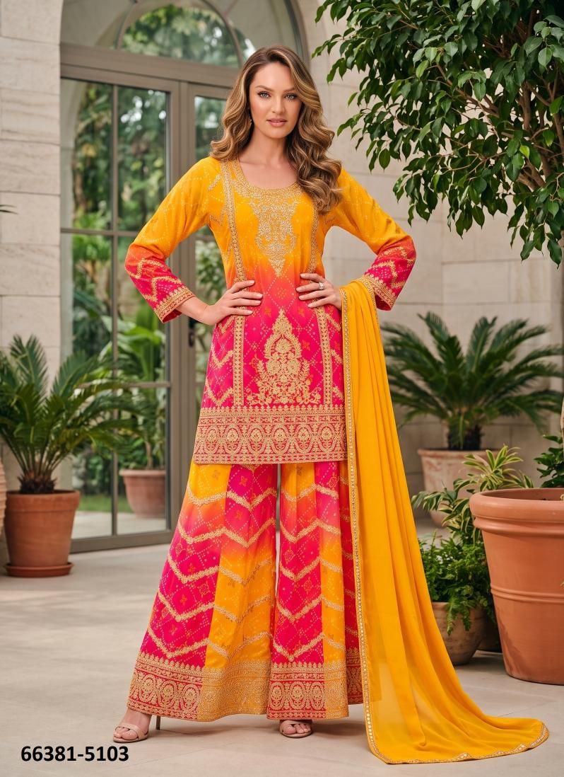 SAWARIYAA - Catalog # 66381 (Set of 4 Readymade Salwar Suits) SAWARIYAA - Catalog # 66381 (Set of 4 Readymade Salwar Suits)